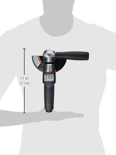 Ingersoll Rand 345MAX Air Angle Grinder/Cut-off Tool, 5" Wheel, 12,000 RPM, 0.88 HP, 5/8"-11 Thread, Rear Exhaust