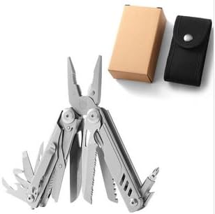 18-in-1Multitool，with Replaceable Wire Cutters and Saw，Foldable & Self-Locking，Set and Nylon Sheath for Camping Survival multi tool for Man