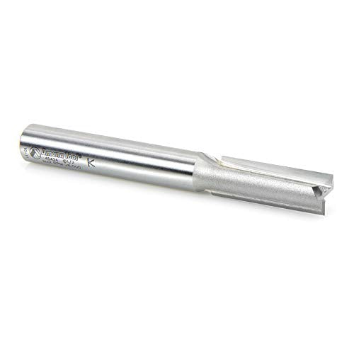 Amana Tool 45424 Carbide Tipped Straight Plunge High Production 1/2 D x 1-1/2 CH x 1/2 SHK x 4-1/4 Inch Long Router Bit