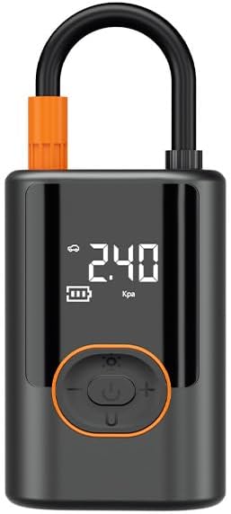 Portable Tire Inflator, 150PSI Cordless Air Compressor with Digital Pressure Gauge and LED Light, for Cars, Motorcycles, Bicycles, and Balls.