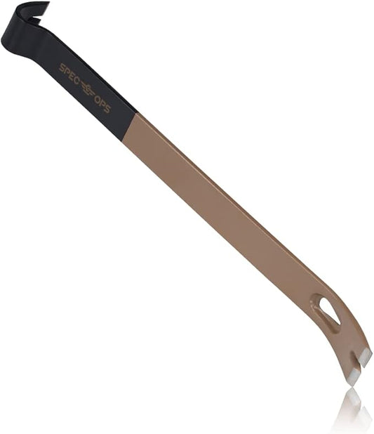 Spec Ops Tools 21" Flat Pry Bar Crowbar, Curved Rocker Head, Teardrop Nail Puller, High-Carbon Steel, 3% Donated to Veterans (SPEC-D21BAR)