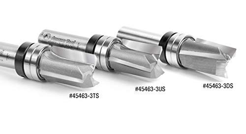 Amana Tool 45463-3US Carbide Tipped Up Shear Face Plunge Template Router Bit 3/4 Dia x 1 x 1/2 Inch Shank with Upper Ball Bearing
