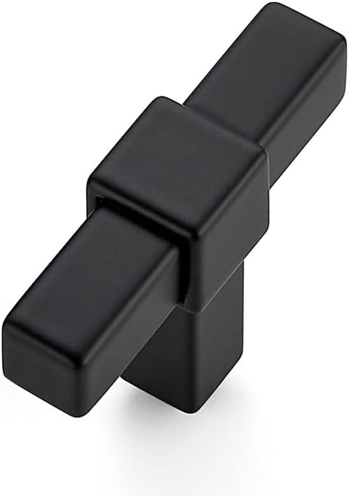 1 Pack Black Cabinet Handles - 2" Overall Length Cabinet Pulls Matte Black Drawer Pulls Cabinet Hardware Kitchen Handles for Cabinets