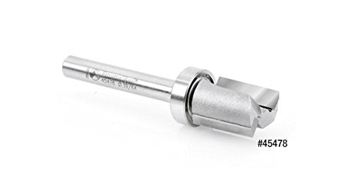 Amana Tool - 45476 Carbide Tipped Straight Plunge .615 Dia x 1/2 x 3/8 Shank with Upper Bb