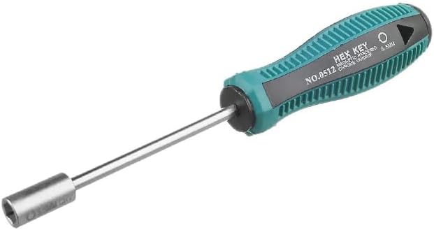 Utoolmart Socket Wrench Screwdriver, 5.5mm Non-Magnetic Tip Hex Nut Driver, Socket Driver Hex Nut Key Wrench Screwdriver, with 75mm Cr-V Steel Round Shaft, Screwdriver Nutdriver Hand Tool