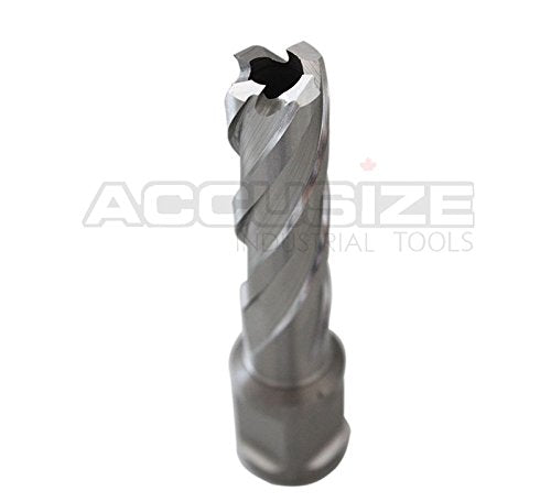 Accusize Industrial Tools 9/16'' by 2'' Cutting Depth H.S.S. Annular Cutterwith 1 Pc Pilot Pin, 2081-2014Pin