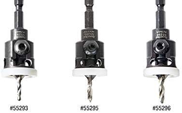 Amana Tool 82 Degree Countersink with Adjustable Low Friction Drill Bit Depth Stop, 55293, 3/8 D x 7/64 Drill D x 1/4 Inch Quick Release Hex Shank