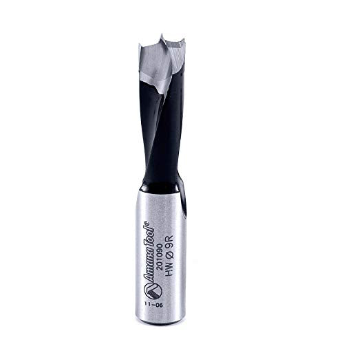 Amana Tool - 201090 Carbide Tipped Brad Pt. Boring Bit R/H 9mm Dia x 57mm Long x 10mm Sh