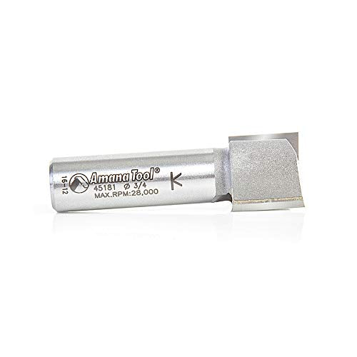 Amana Tool 45181 Carbide Tipped Straight Plunge High Production 3/4 D x 5/8 CH x 1/2 Inch SHK Router Bit