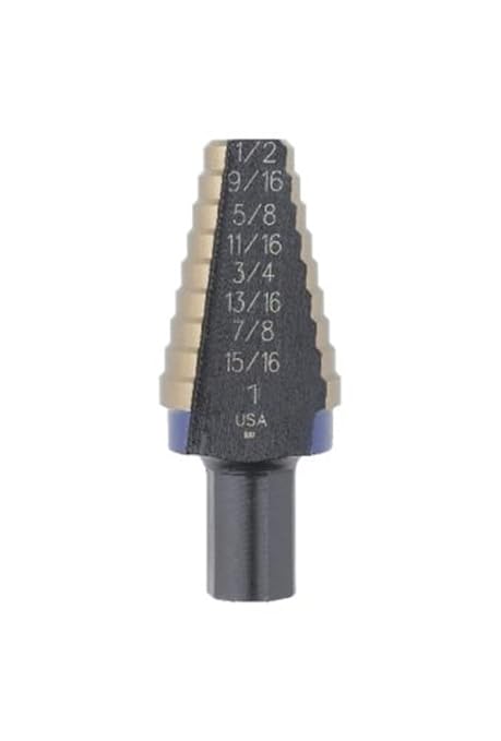 Irwin Tools IRWIN 10220CB Unibit 1/16-Inch Hole Enlarging 8-Steps Cobalt Alloy Steel Step Drill Bit