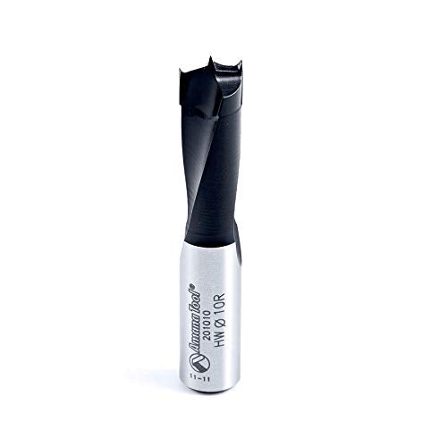 Amana Tool - 201010 Carbide Tipped Brad Pt. Boring Bit R/H 10mm Dia x 57mm Long x 10mm S