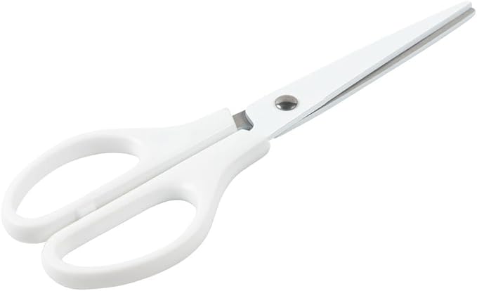 JAM PAPER Arts & Crafts Scissors - 6 3/4 Inch - White - Ergonomic Handle & Stainless Steel Pointed Tip Blades - Sold Individually