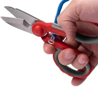 VAMPLIERS 5.5" Multipurpose Electrician Scissors, Premium High Carbon Stainless Steel Utility Shears ??Cut Cables, Strip Insulation, Cut Copper Sheets, Crimp Terminals, and Clean Electrical Boxes.
