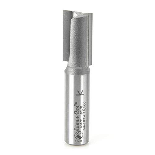 Amana Tool - 45430 Carbide Tipped Straight Plunge 5/8 Dia x 1" 2 Shank