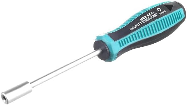 Utoolmart 3mm Socket Wrench Screwdriver, Socket Driver Hex Nut Key Wrench Screwdriver, Cr-V Steel Round Shaft High-carbon Steel Hex Nut Driver Carburetor Adjustment Tool,Non-Magnetic
