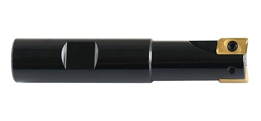 Accusize Industrial Tools 5/8'' 90 Deg Square Shoulder Indexable End Mill with 3-1/4'' Oal, Apkt11t3 Carbide Inserts, 2 Flute, 0056-0916