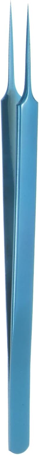 HARFINGTON Stainless Steel Precision Tweezers 6.3 Inch Long Handle Pointed Tip Tweezers Multi Purpose for Craft Industrial Work Laboratory Use, Blue