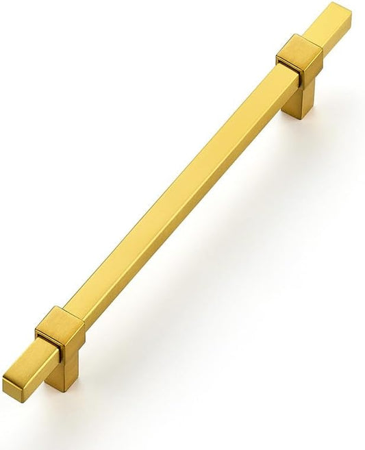 1 Pack Gold Cabinet Handles - 6-1/4" Hole Center Cabinet Pulls Drawer Pulls Cabinet Hardware Kitchen Handles for Cabinets