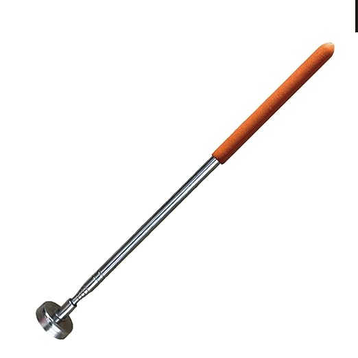 Telescoping Magnetic Sweeper Pickup Tool, 40” Extendable Magnet Stick with 35 LB Pull Capacity, Strong Handheld Magnet Pick up Tool for Retrieving Nails, Screws and Metal Objects, Orange