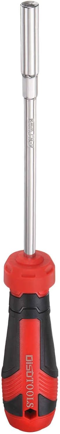 HARFINGTON Metric Nut Driver 5mm CR-V Non-Magnetic Tip Hollow Shafts Hex Socket Screwdriver with Anti-Slip Handle for Automobile Repair Bit Driver