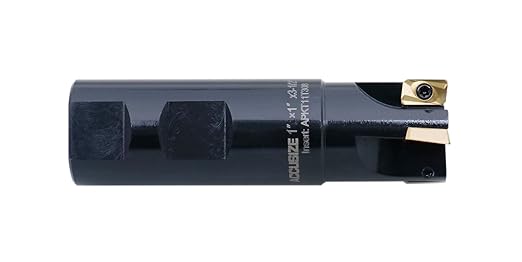 Accusize Industrial Tools 1'' 90 Deg Square Shoulder Indexable End Mill, 3-1/2'' Oal, Apkt11t3 Carbide Inserts, 4 Flute, 0056-0920