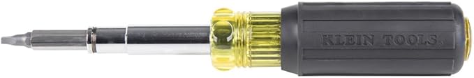 Klein Tools 80027 Screwdriver Set, 11-in-1 Multi-bit Screwdriver, 6-in-1 Stubby, Phillips, Slotted, Square, Torx Bits, 2-Piece