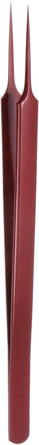 HARFINGTON Stainless Steel Precision Tweezers 6.3 Inch Long Handle Pointed Tip Tweezers Multi Purpose for Craft Industrial Work Laboratory Use, Red