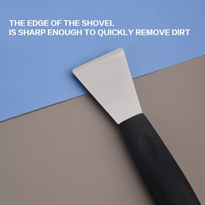 Stainless Steel metal Scraper, stove top Oven Scraper Tool non scratch, window glass scraper,Kitchen Cleaning,glass stripper,Putty,grout,sticker,Wallpaper, Paint,cooktop,Straight + Bending 2-PCS