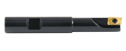 Accusize Industrial Tools 1/2" 90째 Square Shoulder Indexable End Mill w/ 10 add'l APKT11T308 Inserts, 1/2" Shank, 3-1/4" OAL, 0.433" ap, 1 Flute, APKT11T308, Carbide Insert, 0056-0914+0056-1130
