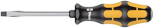 Wera 05018264001 Kraftform Plus 932 A Slotted Screwdriver, 5.5mm Head, 4" Blade Length, Black