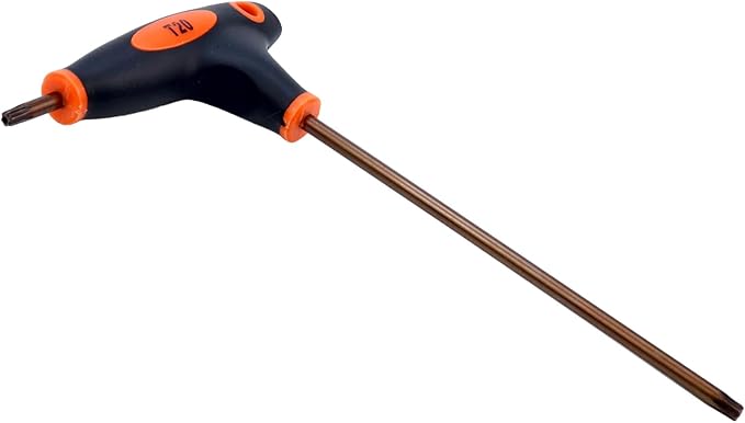 Antrader T20 Torx Screwdriver,Anti Tamper Proof Torx Key,S2 Steel T-Handle Dual End Wrench-1Pcs