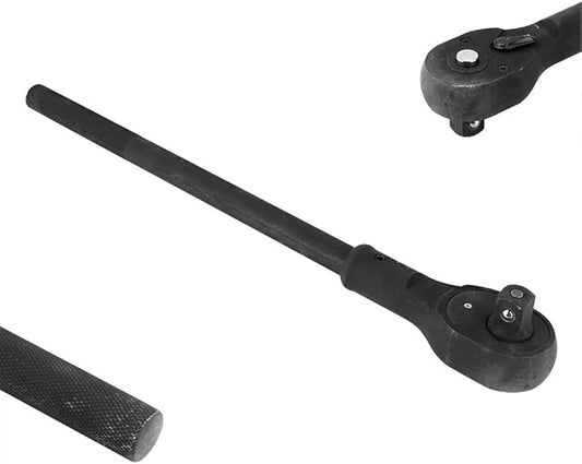 3/4" Ratchet with 13" Long Handle, Heavy Duty Quick Release Reversible Switch Full Polish Grip Drive Ratchet Socket Wrench, Gifts for Men & Dad, 18.9 Inch Overall Length