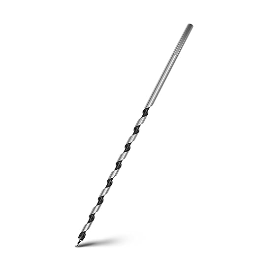2 Pack 1/4 x 11.8 inch Auger Drill Bit for Wood,6mm x 300mm Hex Shank Ship Auger Bit for Soft Wood, Hard Wood, Plastic, Composite Materials and DIY Projects 1/4" (6mm)