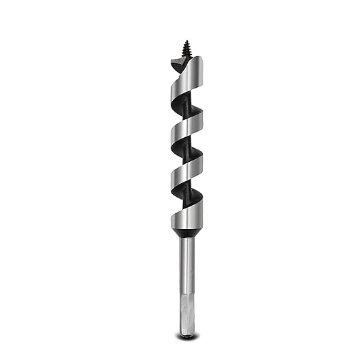 0.98 x 9 inch Auger Drill Bit for Wood,25mmx230mm Hex Shank Ship Auger Bit for Soft Wood, Hard Wood, Plastic, Composite Materials and DIY Projects