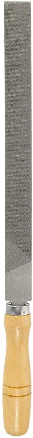 HARFINGTON Flat Thin Cut File 12" Double Cut Teeth High Carbon Steel Hand Rasp File with Wood Handle for Metal Wood Deburring Removing