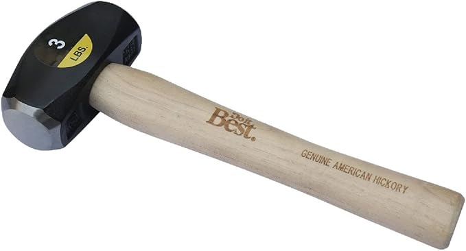 Truper 30948 3-Pound Drilling Hammer, Hickory Handle, 10-Inch
