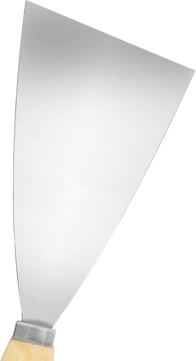 Putty Knife, 3.5 Inch Metal Scraper, wooden Handle Spackle Knives for Drywall, Decals, Wall paper, Patching, Painting, Taping, Scraping Coating