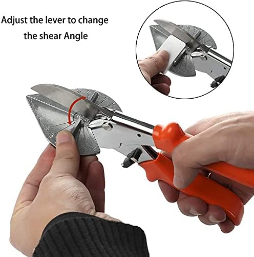 Multi Angle Miter Shear Cutter Hand Tools,45-135 Degree Adjustable Angle Scissors Trim Shears Tools