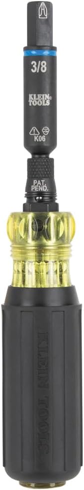 Klein Tools 32528HD KNECT 10-in-1 Impact-Rated Driver, Multi-Bit Screwdriver/Nut Driver with Deep-Well Flip Socket Sizes for Plumbing and HVAC