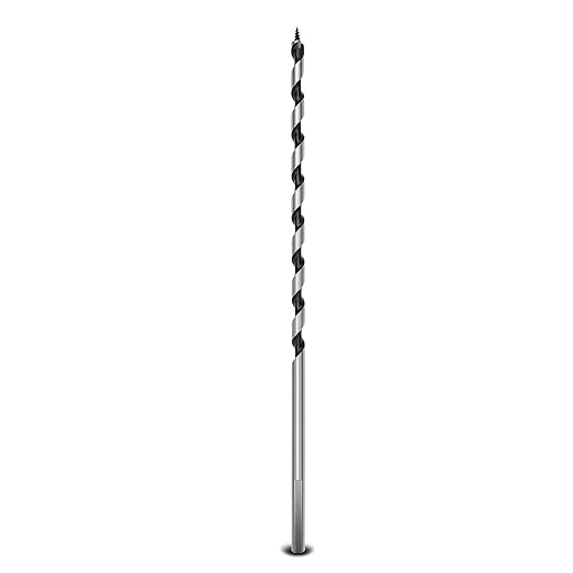 2 Pack 1/4 inch x 9 inch Auger Drill Bit for Wood, 6 x 230mm Hex Shank Ship Auger Bit for Soft Wood, Hard Wood, Plastic, Composite Materials and DIY Projects 1/4" (6mm)