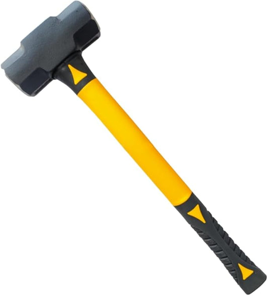 Sledge Hammer 3 LB with 10 Inch Fiberglass Handle Length Powder Coated with Polished face Heavy Duty Metalworking Tools for Automotive, Industrial, and Construction E-2257
