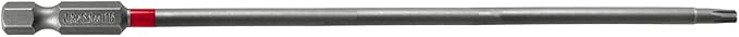 T15 x 6" Color-Coded Torx/Star Driver Bit with Quick-Change Shank - Long Reach for T-15 Screws and Fasteners (Single)