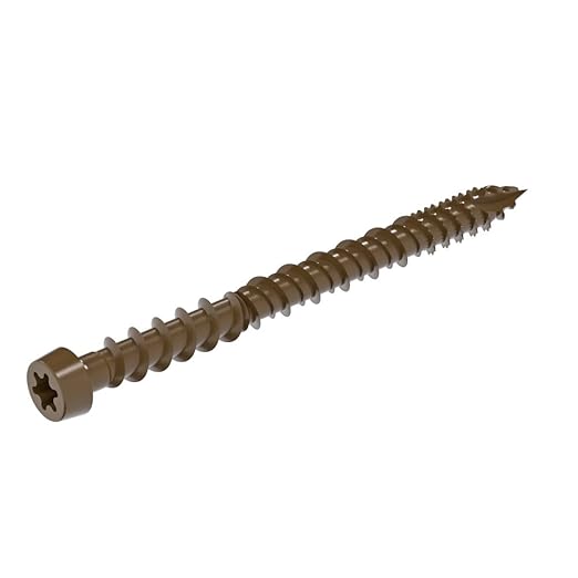 Grip-Rite GRDFCS212ACA5 DeckForce #9 x 2-1/2" Nano Coated Composite Deck Screws, Brown, 5lb Box