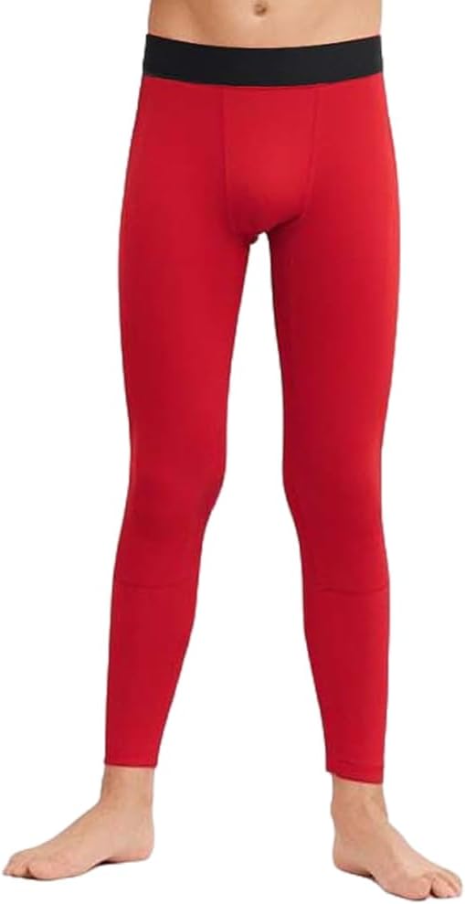 LANBAOSI Youth Boys Compression Leggings Athletic Pants Base Layer Football Workout Tight
