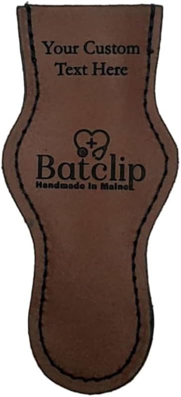 Custom Personalized BATCLIP SHEARS ??Handmade Leather EMT Shears Holster | Custom Engraved | Belt or Vest Clip | Left or Right-Handed | Titanium Shears Included | Made in Maine (Brown)