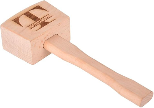 Personalized Wood Mallet, 9.5” Manual Ice Hammer Mallet, Custom Engraved Beech Solid Carpenter Wood Hammer Woodworking Hand Tool