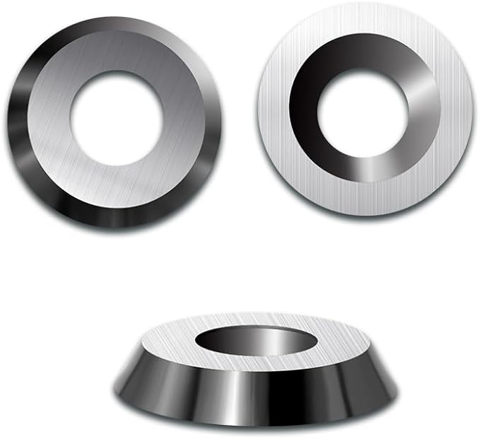 15mm Round Carbide Inserts Blades for Woodworking, Tungsten Carbide Cutters Knives for Woodturning, Wood Finisher Hollower Lathe Tools, 10 pcs (R-?15x2.5-30째)