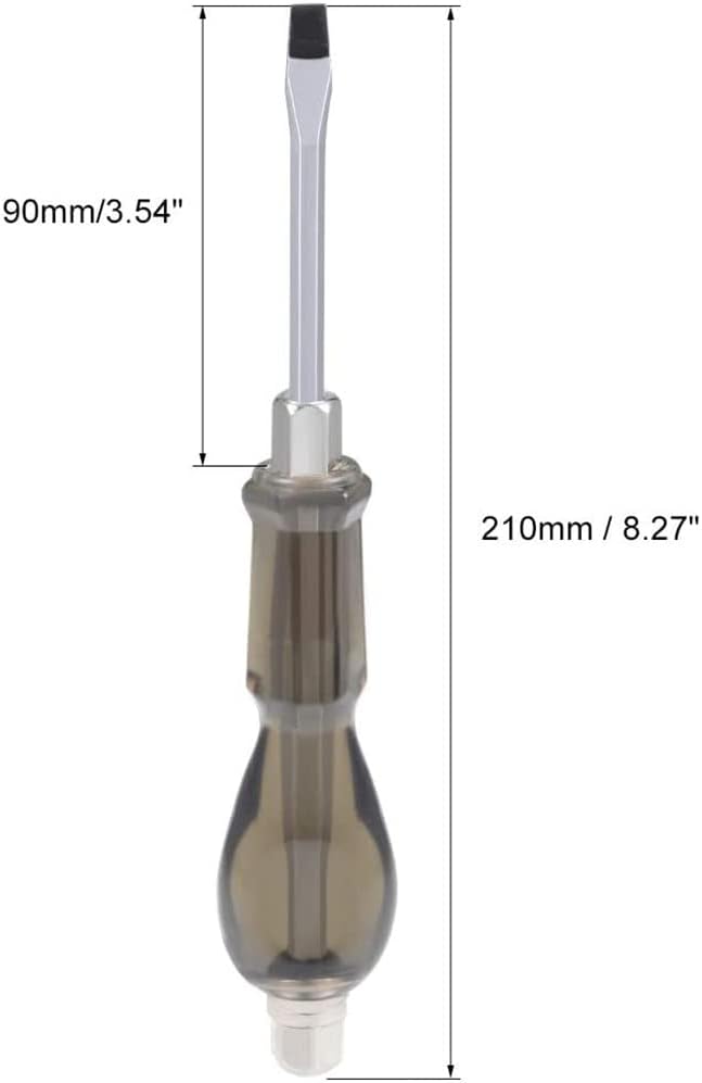 Utoolmart Slotted Impact Screwdriver 4 Inch Keystone Demolition Driver Magnetic, Flathead Screwdriver with Striking Cap, 2Pcs