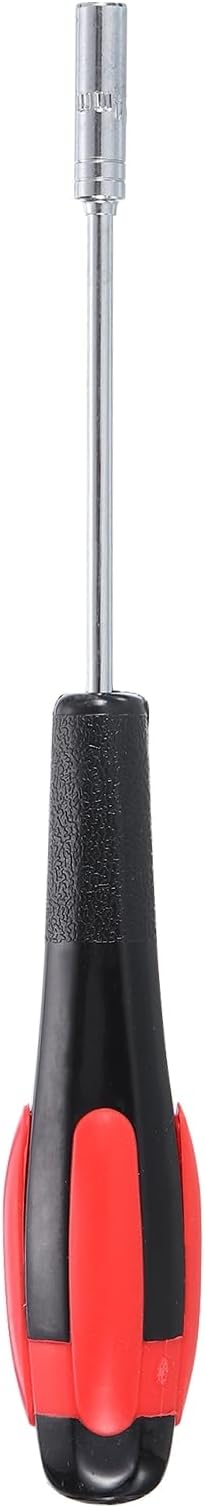 HARFINGTON Metric Nut Driver 4mm Dia 75mm Shank Non-Magnetic 6 Point Hex Socket Screwdriver with Non-Slip Handle for Tightening and Loosening Fasteners