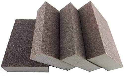 6Pcs100x70x26mm Sanding Sponge, 100 Grit Abrasive Block,Hand Sanding Tool